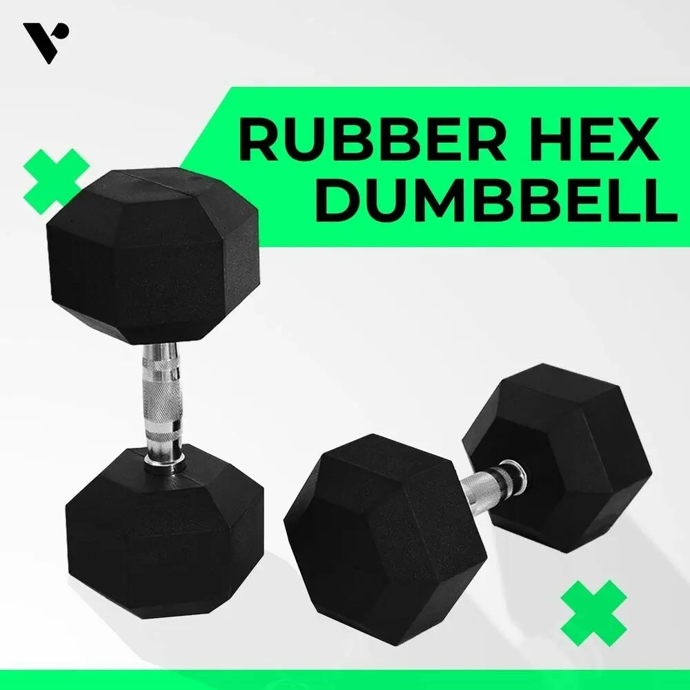 Verpeak Rubber Hex Dumbbells 25Kg - Vp-Db-110 / Vp-Db-110-Lx - One Size