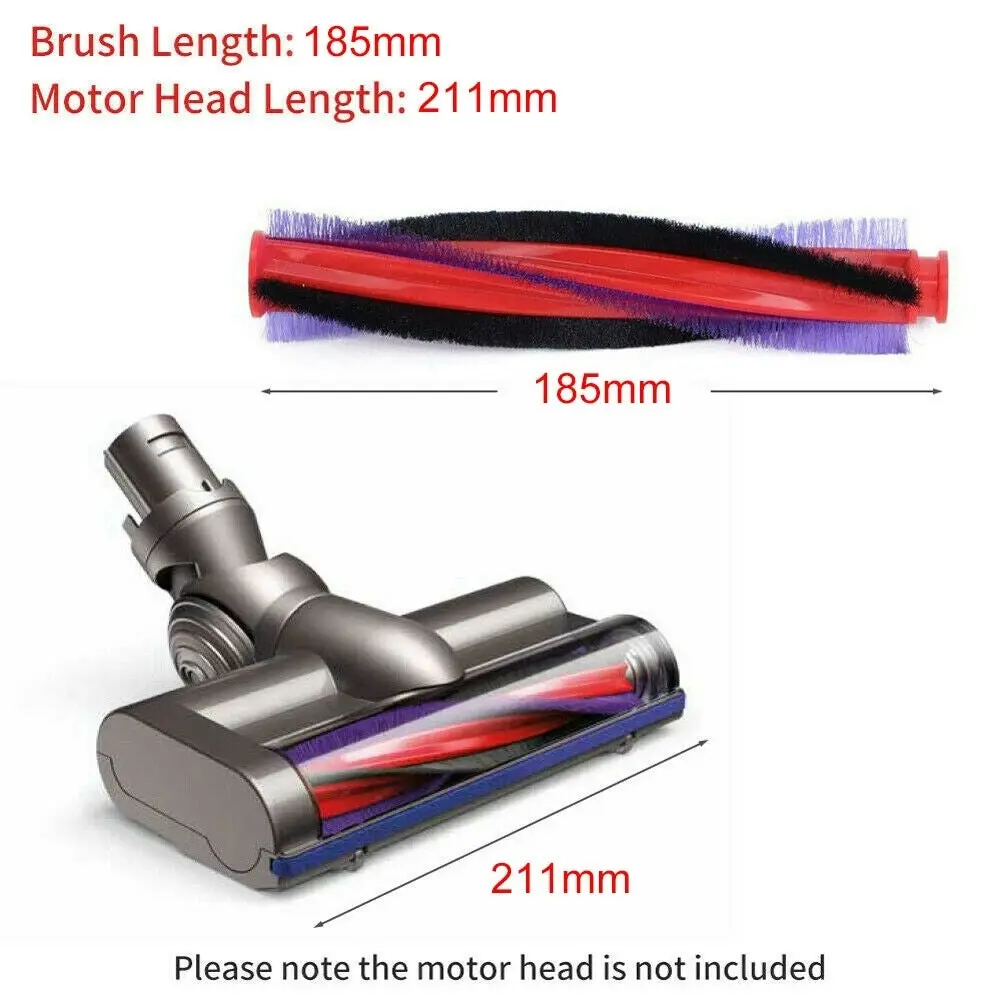 185Mm Roller Brush Bar For Dyson V6 Dc59 Sv03 Dc62 Vacuum Cleaner Parts - One Size