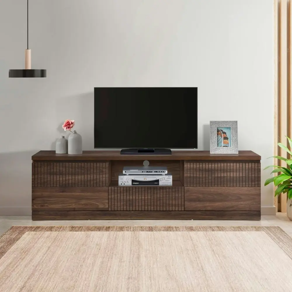 Lola Wooden Entertainment Unit TV Stand 180cm - Walnut