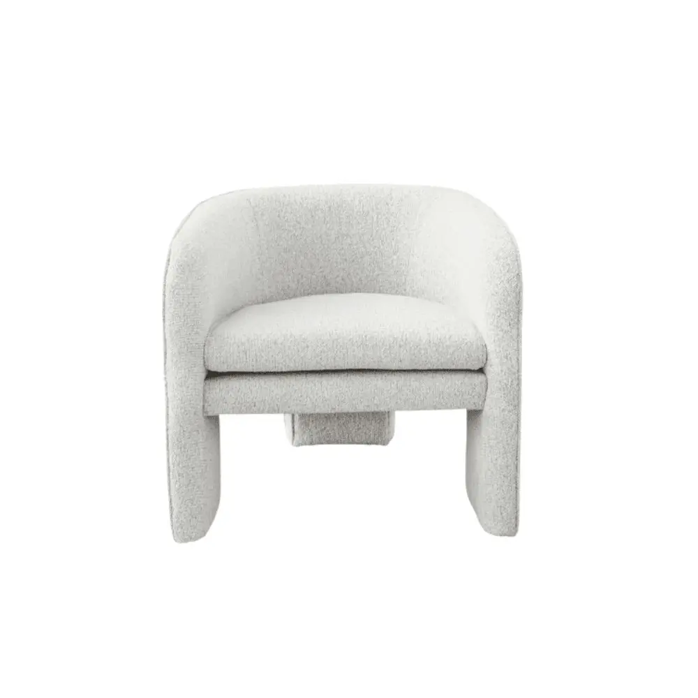 Raimon Furniture Esse Boucle Fabric Accent Occasional Lounge Relaxing Chair - Natural