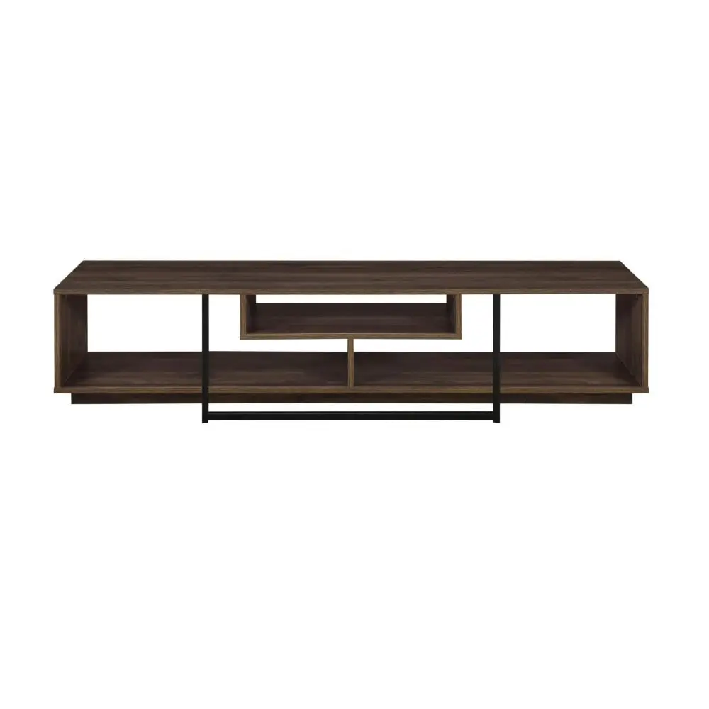 Sisley Wooden Entertainment Unit TV Stand 160cm W/ Floating Shelf - Walnut