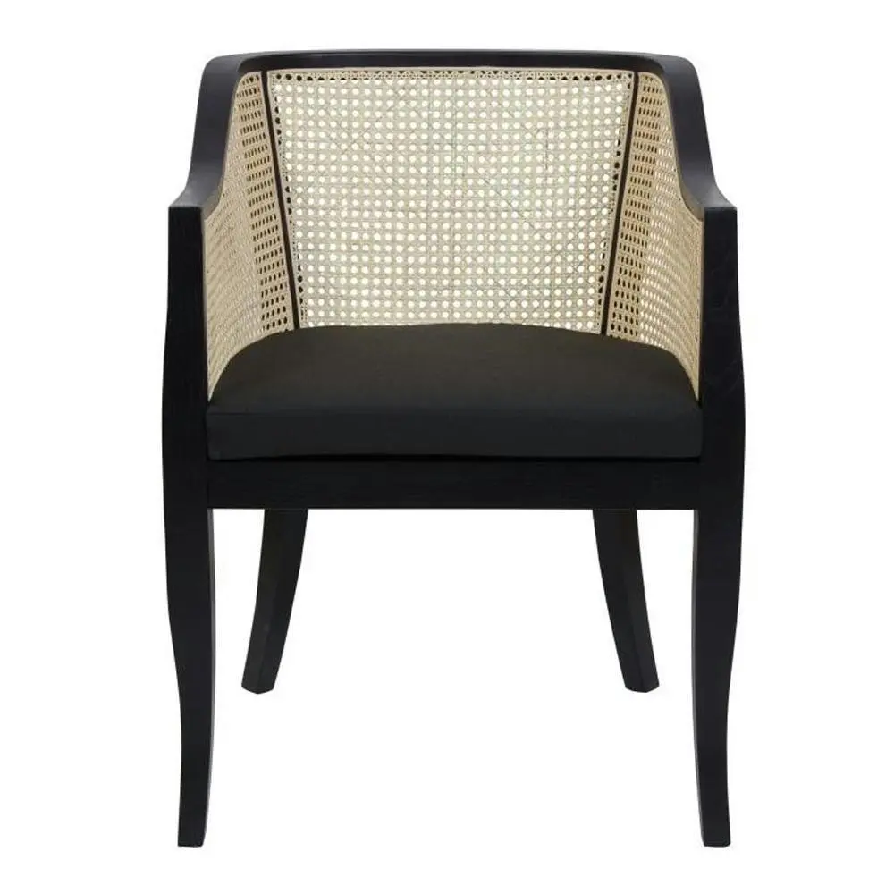 Raimon Furniture Emilia Rattan Occassional Accent Lounge Relaxing Chair - Black