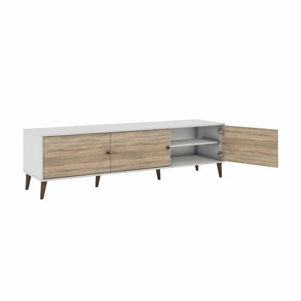 Valerie TV Stand Cabinet Entertainment Unit 180cm - Oak & White