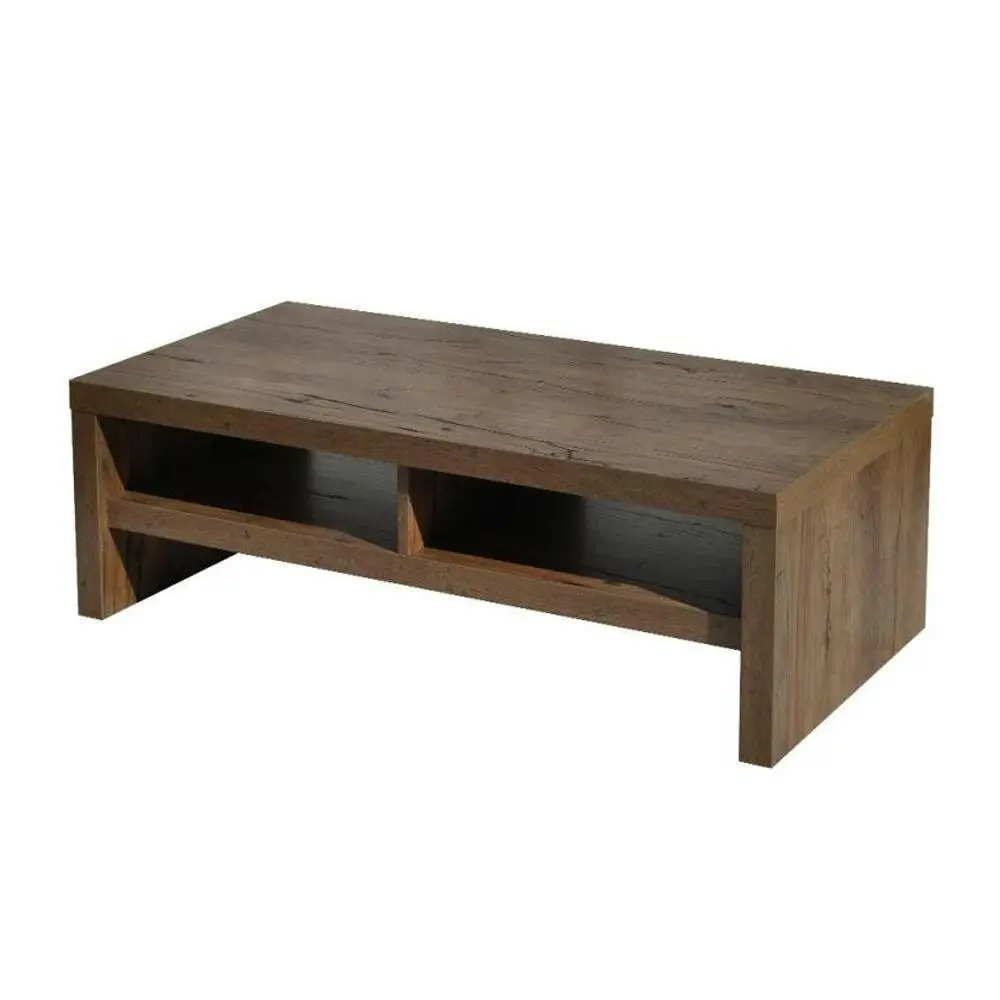 Wendy Wooden Rectangular Coffee Table W/ Open Shelf - Antique Oak