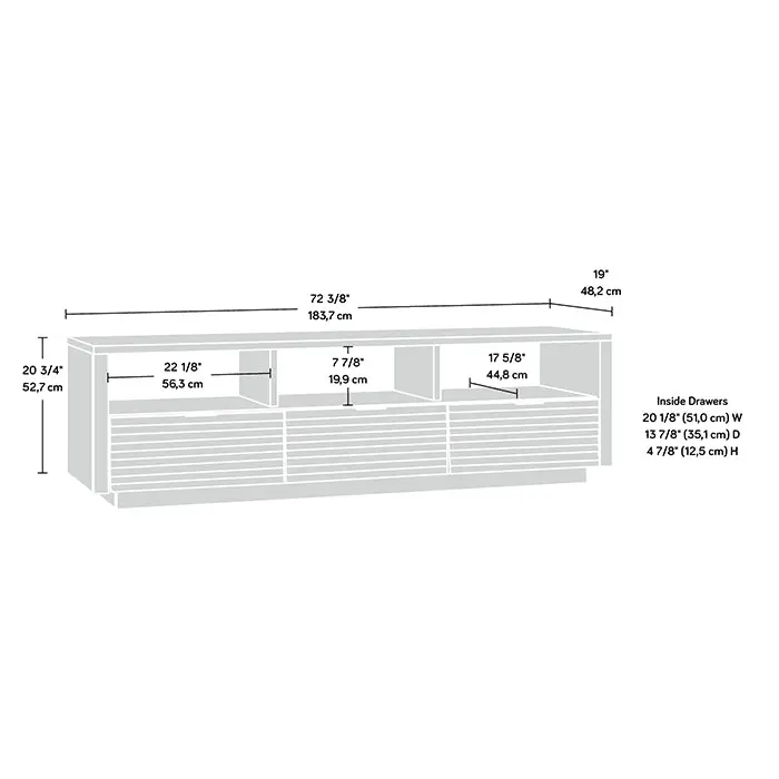 Design Square Hank Lowline Entertainment Unit TV Stand W/ 3-Drawers - Grand Walnut