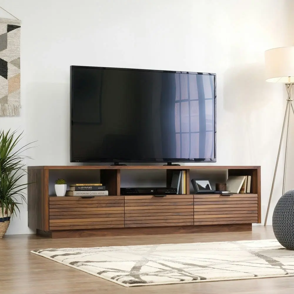 Design Square Hank Lowline Entertainment Unit TV Stand W/ 3-Drawers - Grand Walnut