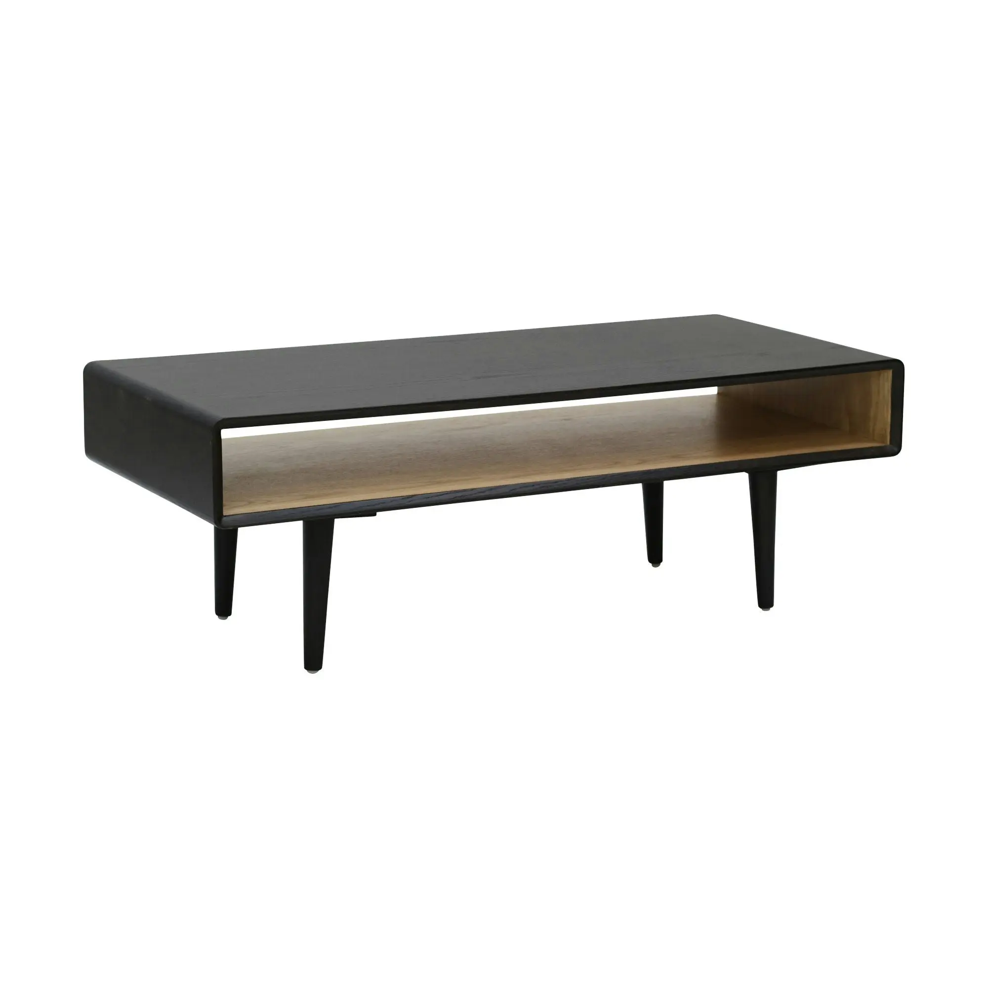 6IXTY Twin Rectangular Wooden Coffee Table 110cm - Black