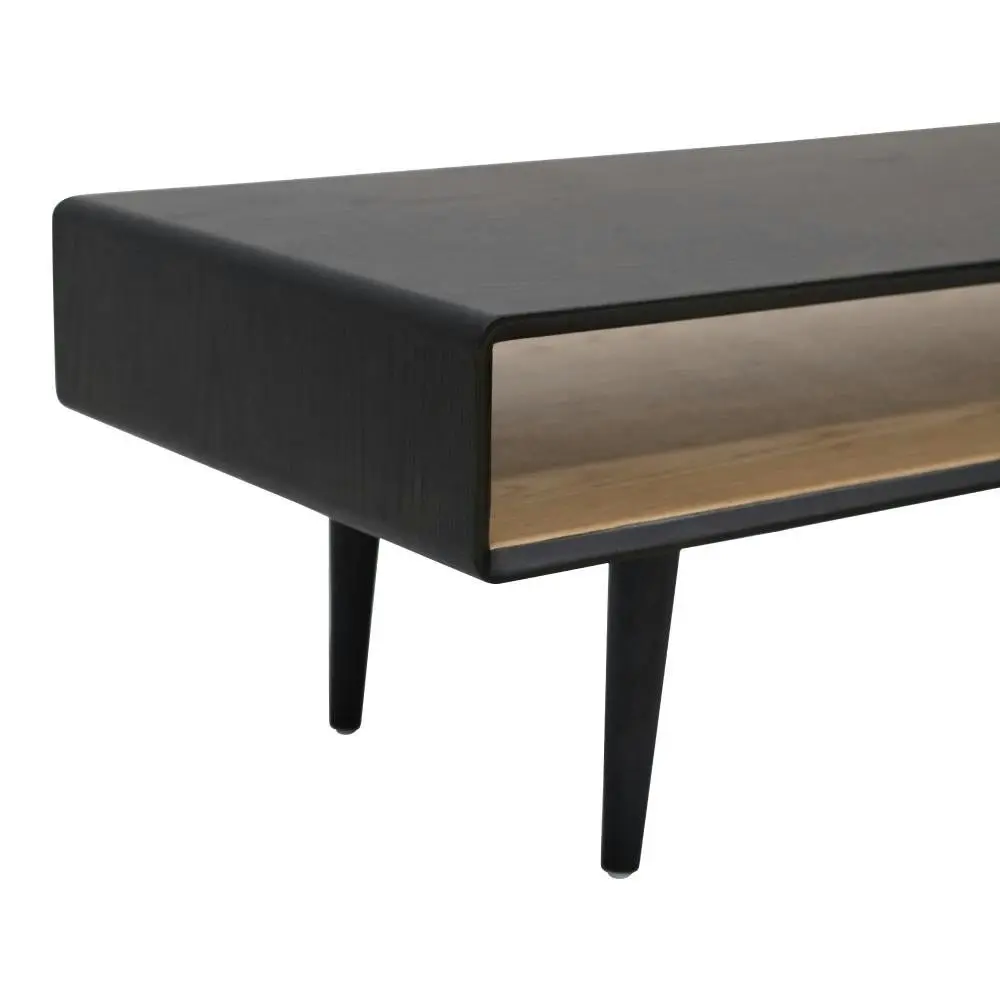 6IXTY Twin Rectangular Wooden Coffee Table 110cm - Black