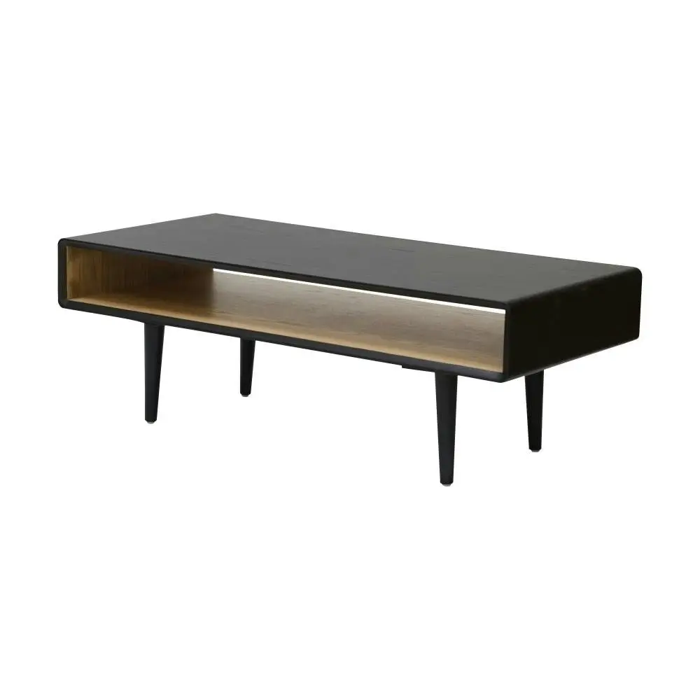 6IXTY Twin Rectangular Wooden Coffee Table 110cm - Black