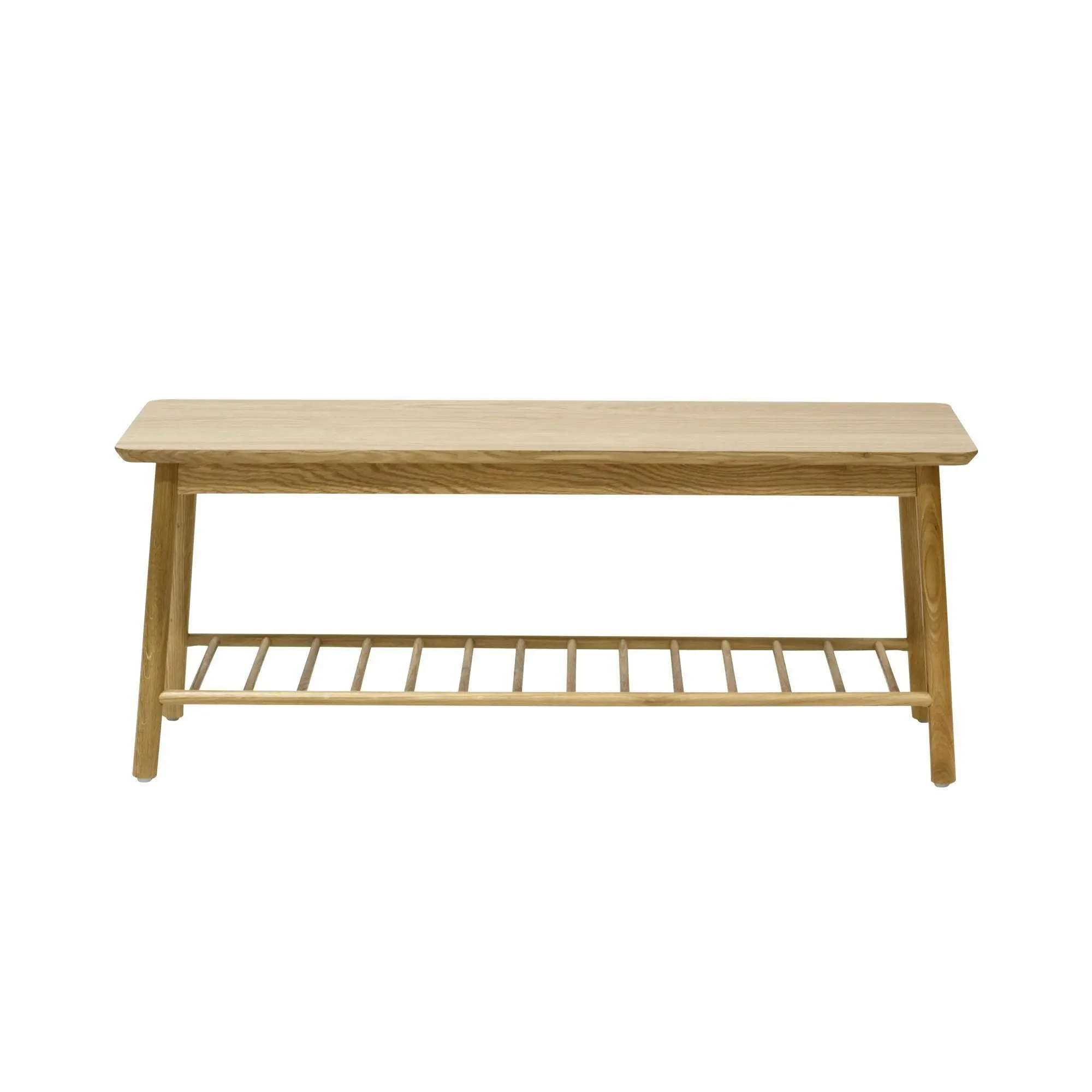 6IXTY Japandi Rectangular Wooden Open Shelf Coffee Table - Natural