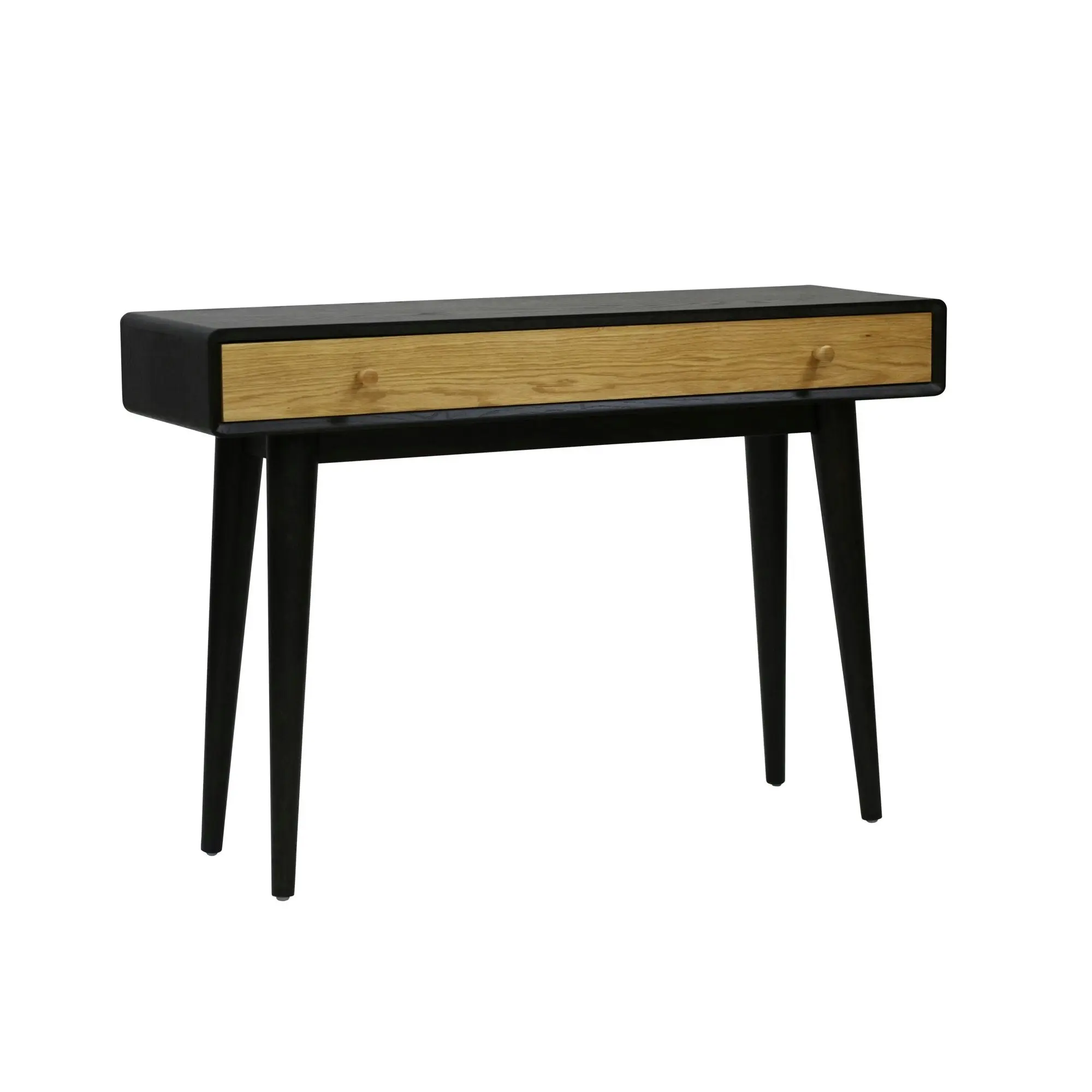 6IXTY Twin Hallway Console Hall Wooden Table - Black / Natural