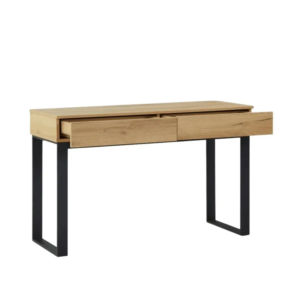 Design Square Study Writing Office Computer Desk W/ 2-Drawers - Natural