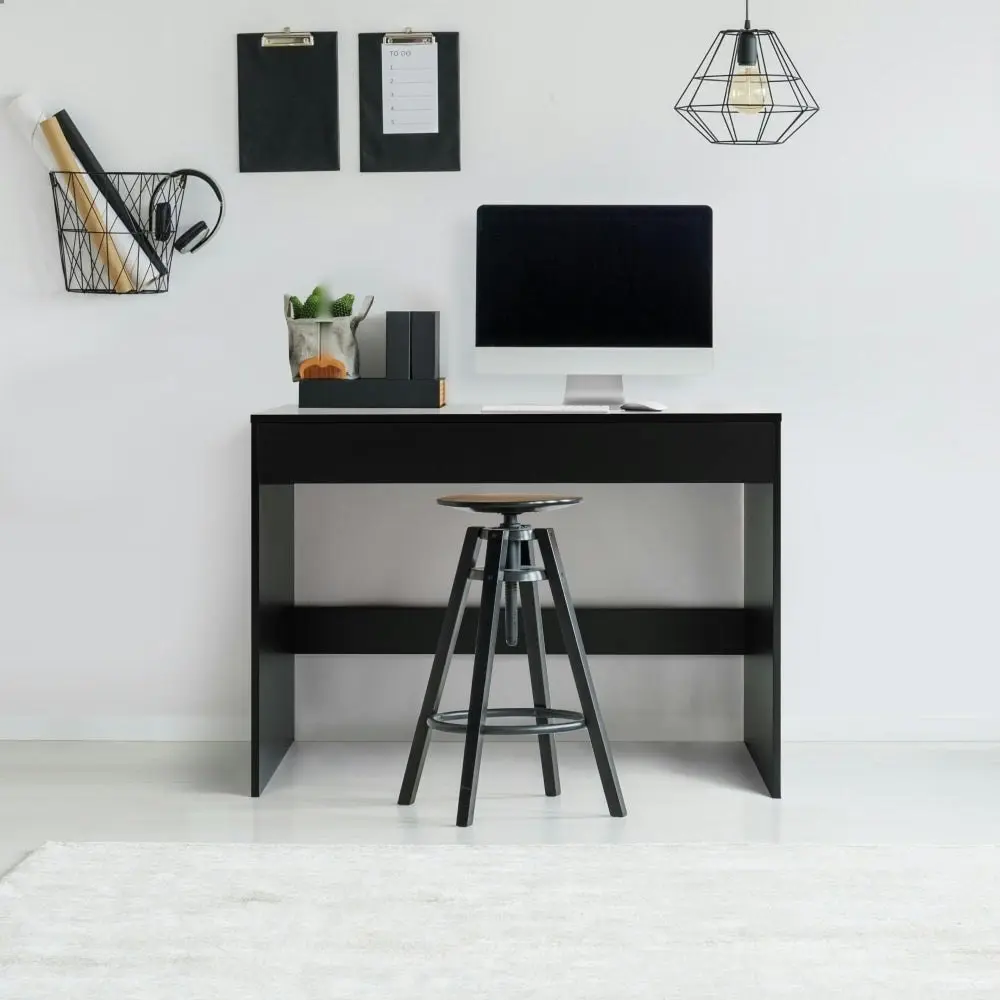 Design Square Marias Computer Study Home Office Desk W/ 1-Drawer - Black