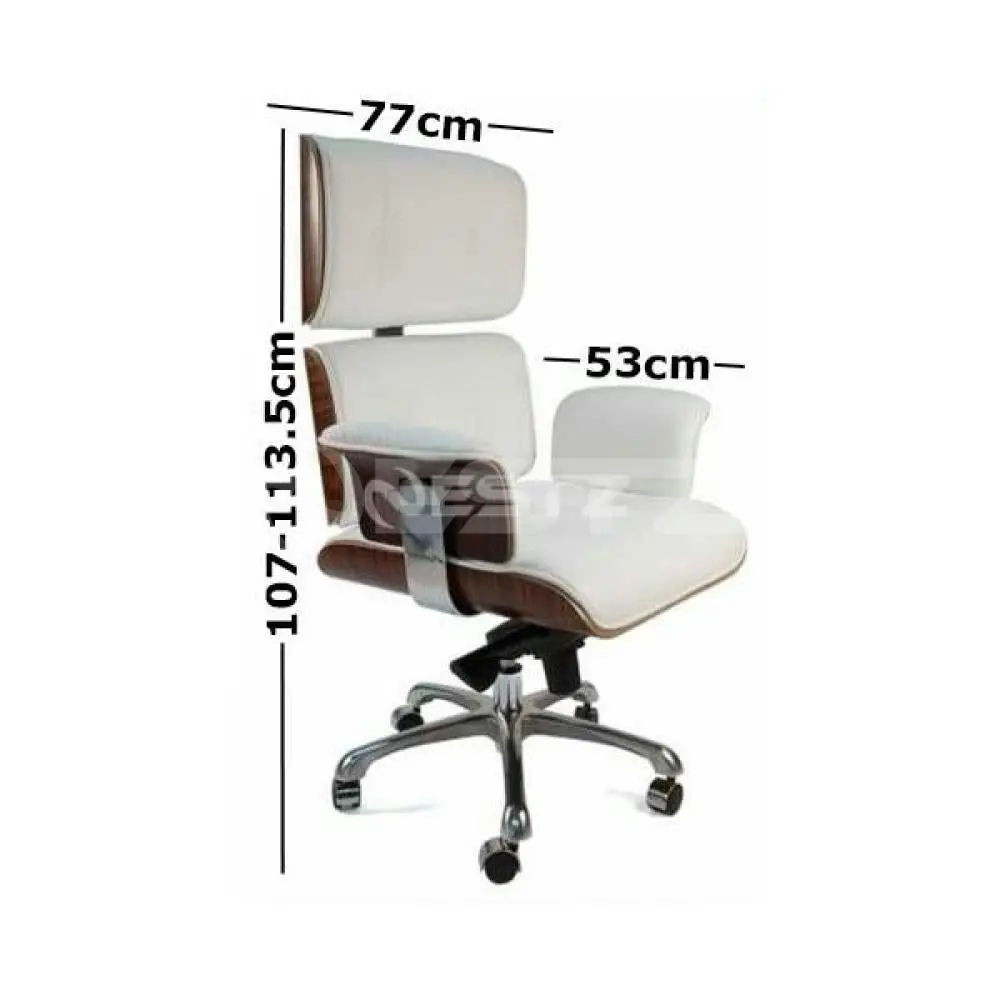 Eames Replica Executive Manager Luxury Office Work Chair Rose Wood - White