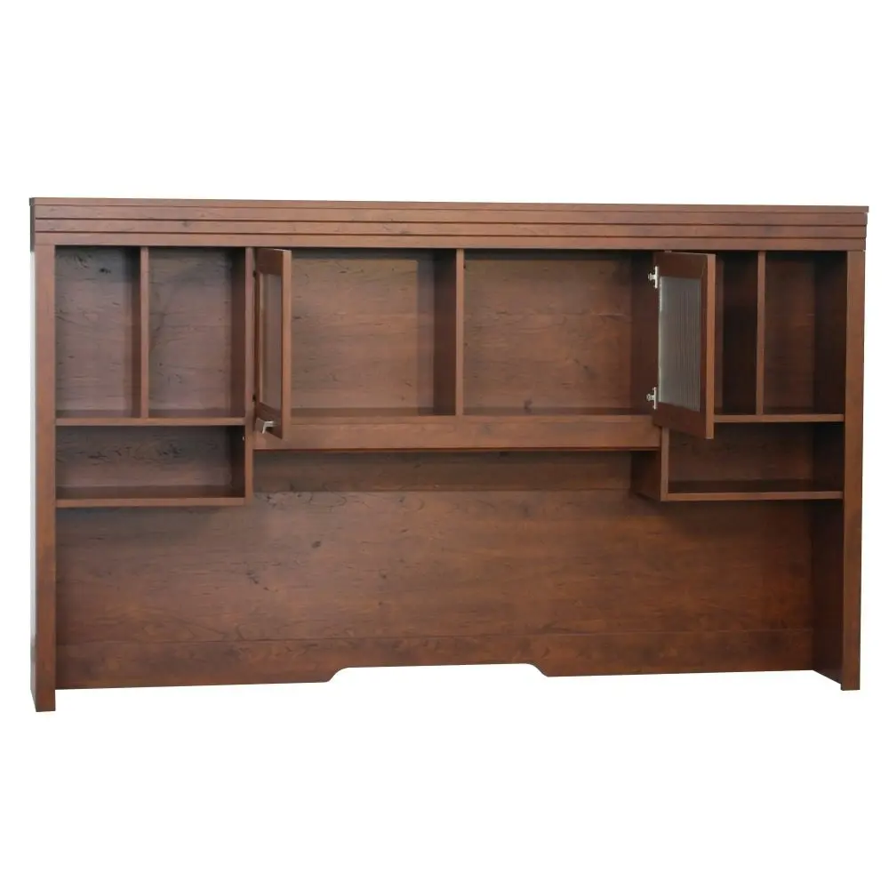 Maestro Furniture Bennington Desk Hutch For Executive Desk - Cherry & Grey Oak