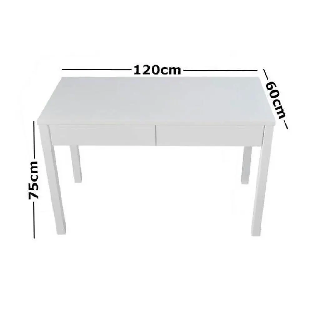 Faith Writing Computer Study Home Office Desk - High Gloss White