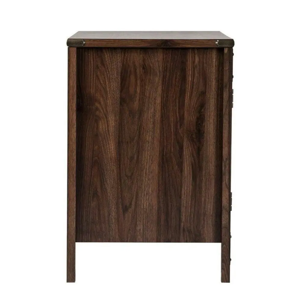 Maestro Furniture Logan 2-Door Cupboard Storage Cabinet - Walnut