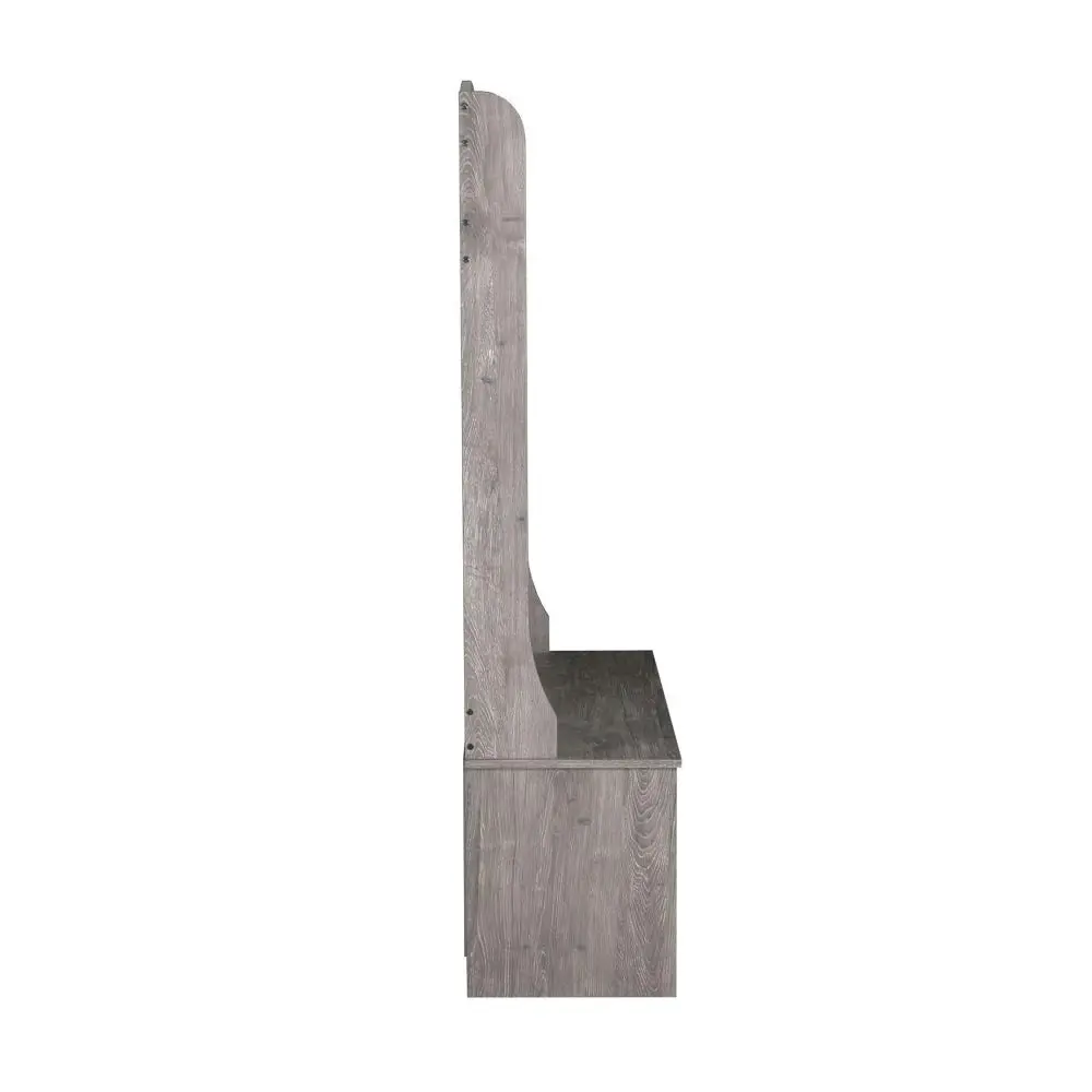 Maestro Furniture Barndoor Large Modern Coat Rack Hall Tree Shoe Rack Cabinet - Grey Oak