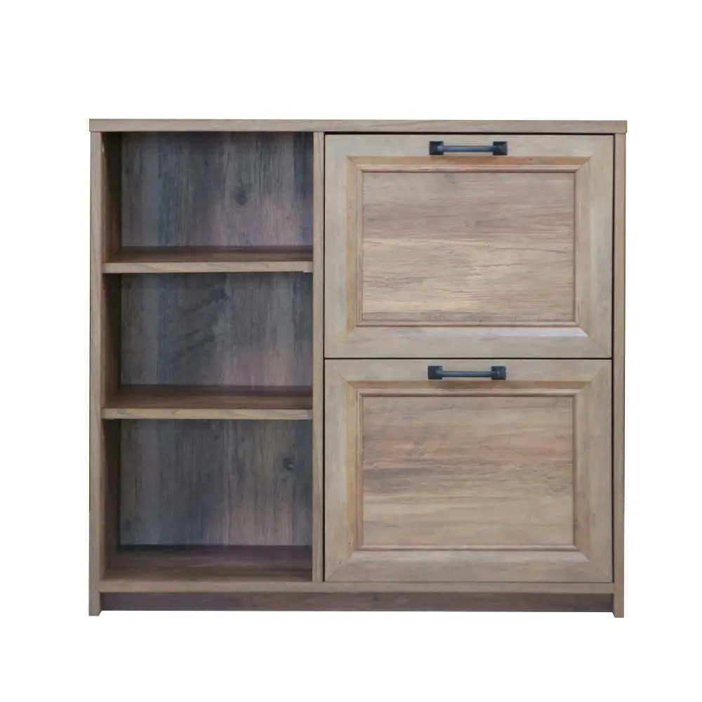 Maestro Furniture Andy Modern 2-Drawer Office Storage Filling Cabinet - Rustic Oak