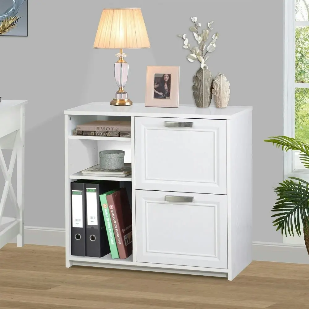 Maestro Furniture Andy Modern 2-Drawer Office Storage Filling Cabinet - Distressed White