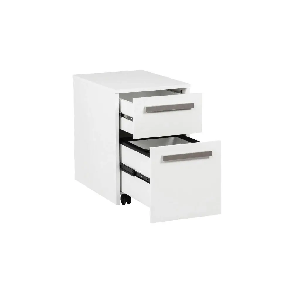 Maestro Furniture Sheridan 2-Drawer Mobile Pedestal Filing Cabinet - White