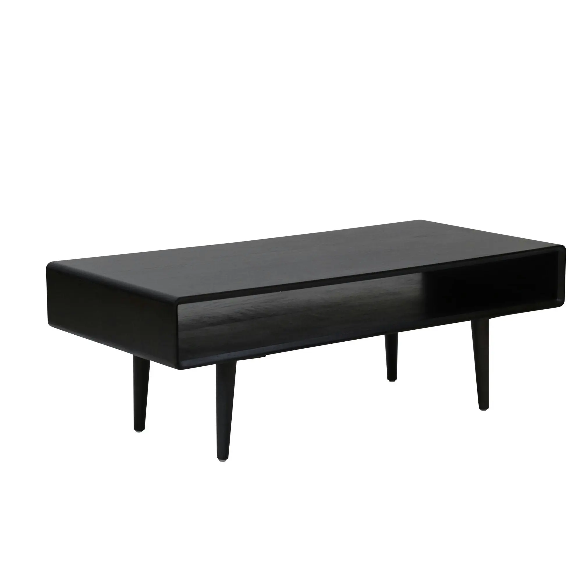 6IXTY Noche Rectangular Wooden Coffee Table 110cm - Black