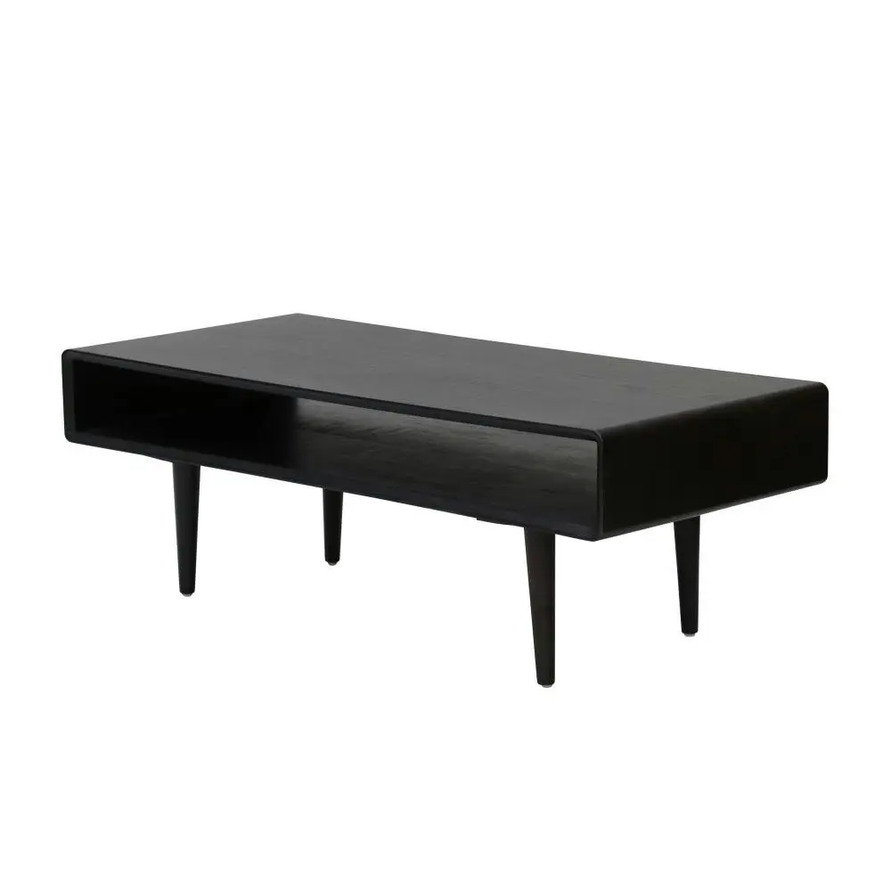 6IXTY Noche Rectangular Wooden Coffee Table 110cm - Black