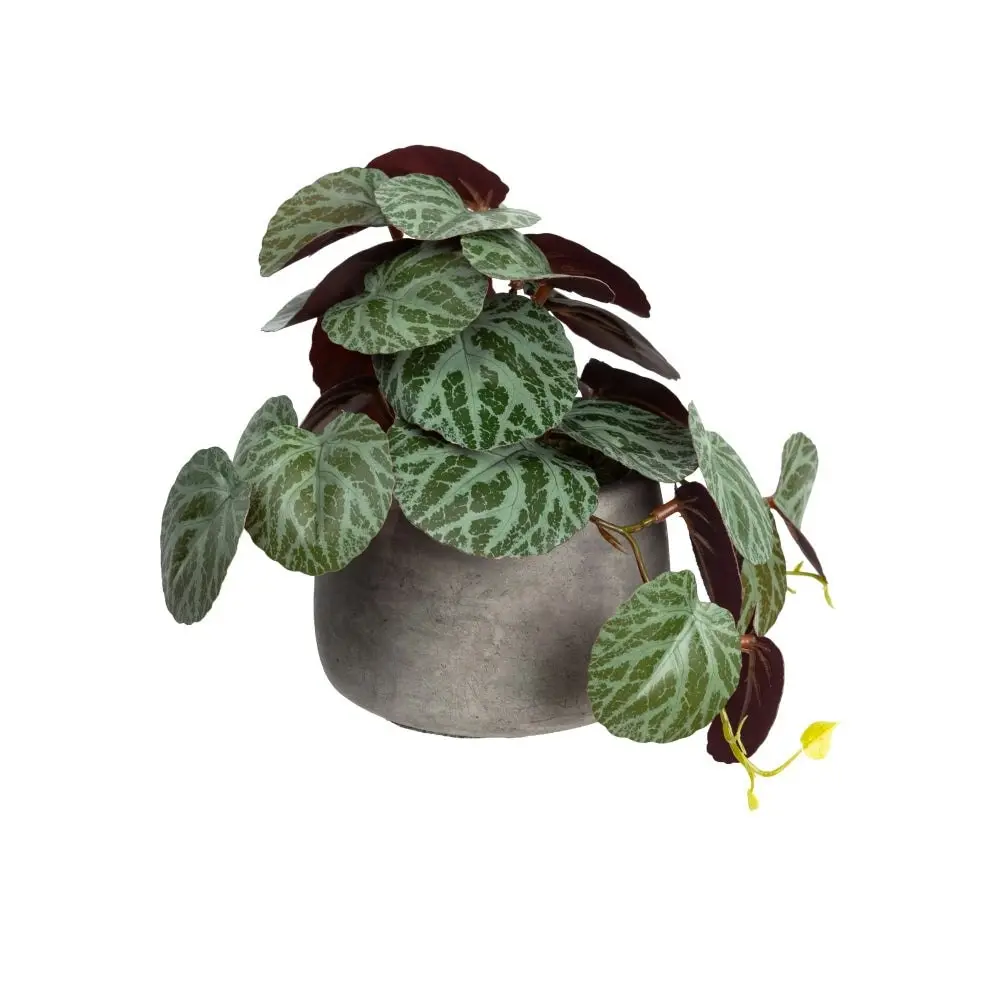 Glamorous Fusion Gerainium Bush Artificial Faux Plant Decorative 17cm In Pot