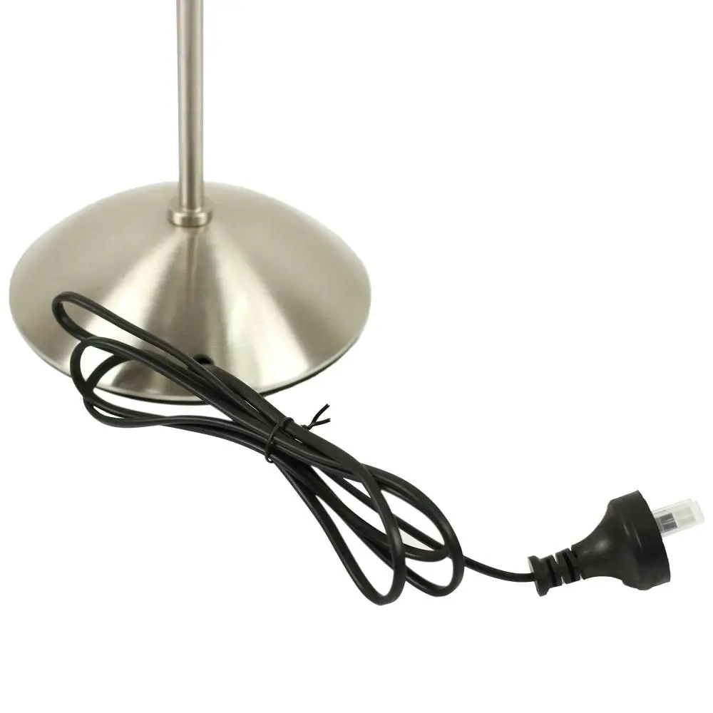 Ambi View Antique Accent Touch Table Office Desk Lamp Light Metal Shade - Satin Chrome