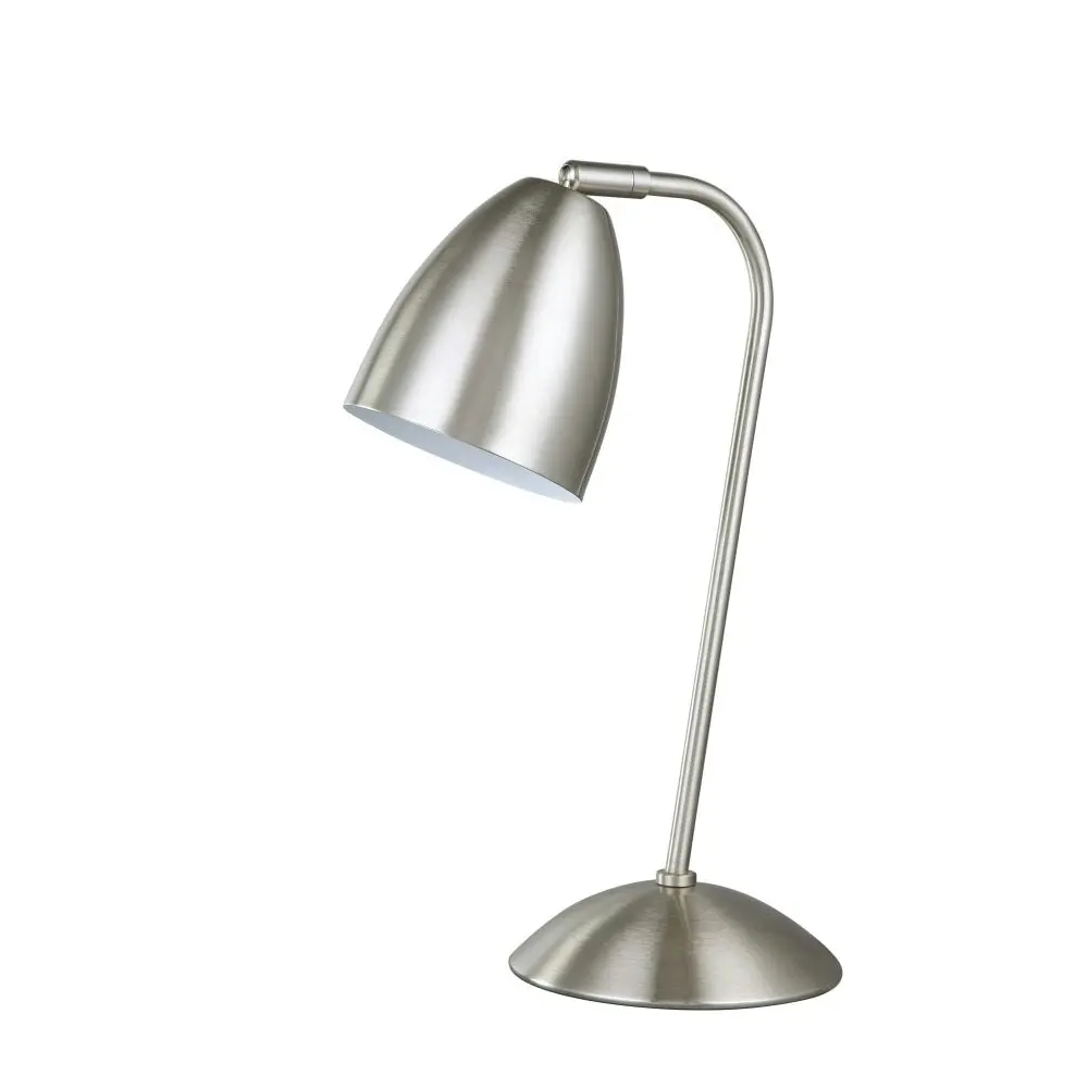 Ambi View Antique Accent Touch Table Office Desk Lamp Light Metal Shade - Satin Chrome