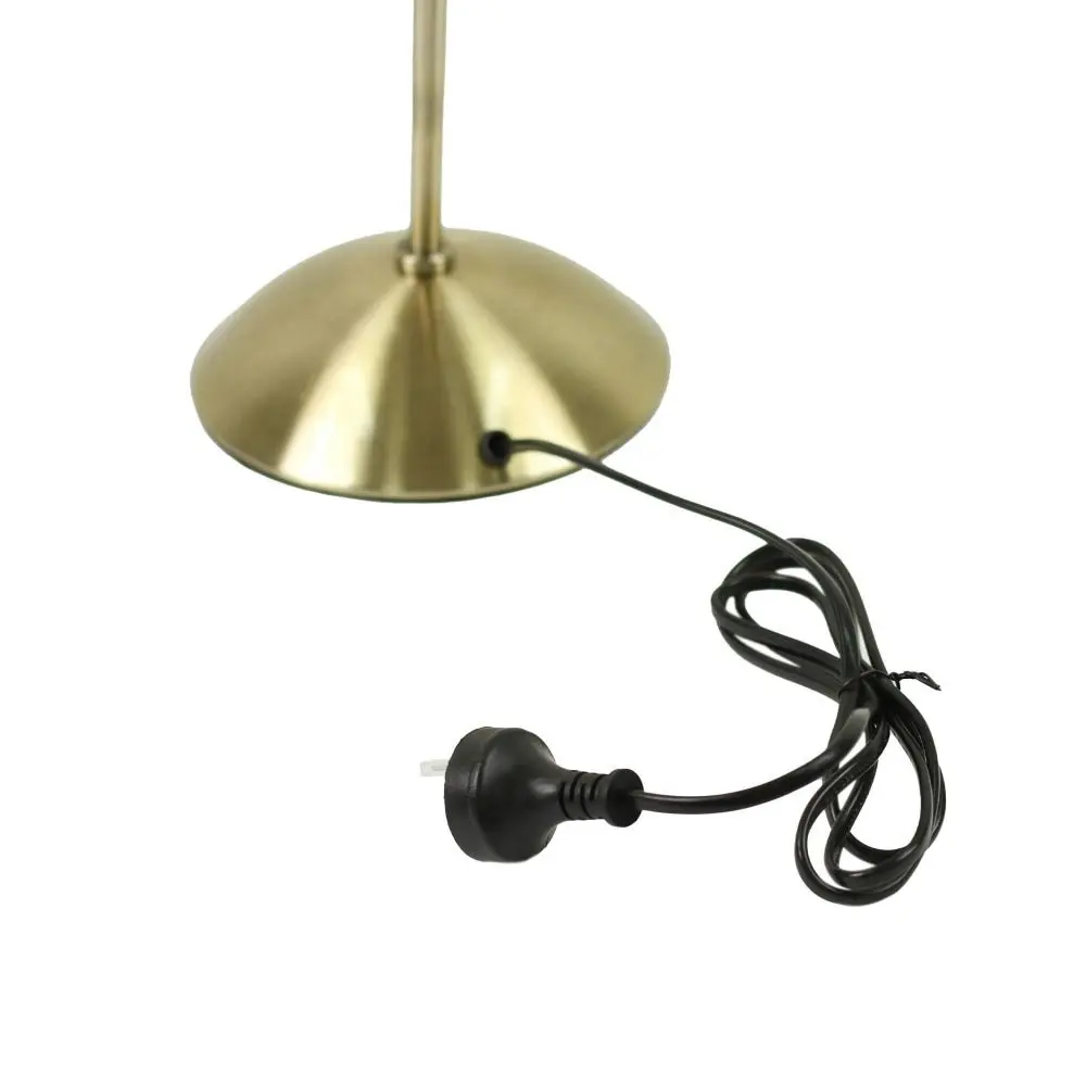 Ambi View Accent Touch Table Office Desk Lamp Light Metal Shade - Antique Brass