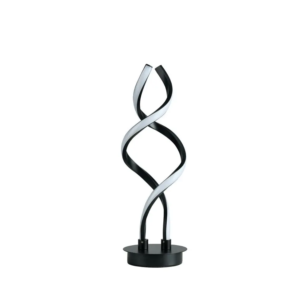 Margaret LED Modern Elegant Spiral Table Lamp Reading Light - Black