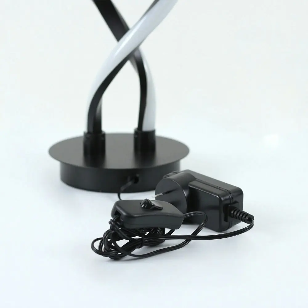 Margaret LED Modern Elegant Spiral Table Lamp Reading Light - Black