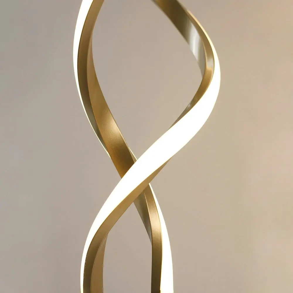 Margaret LED Modern Elegant Spiral Table Lamp Reading Light - Gold