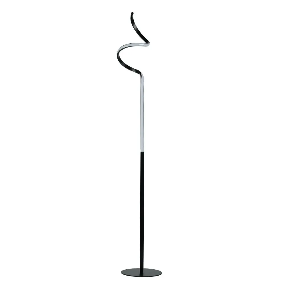 Allison LED Elegant Modern Spiral Floor Lamp Light - Black