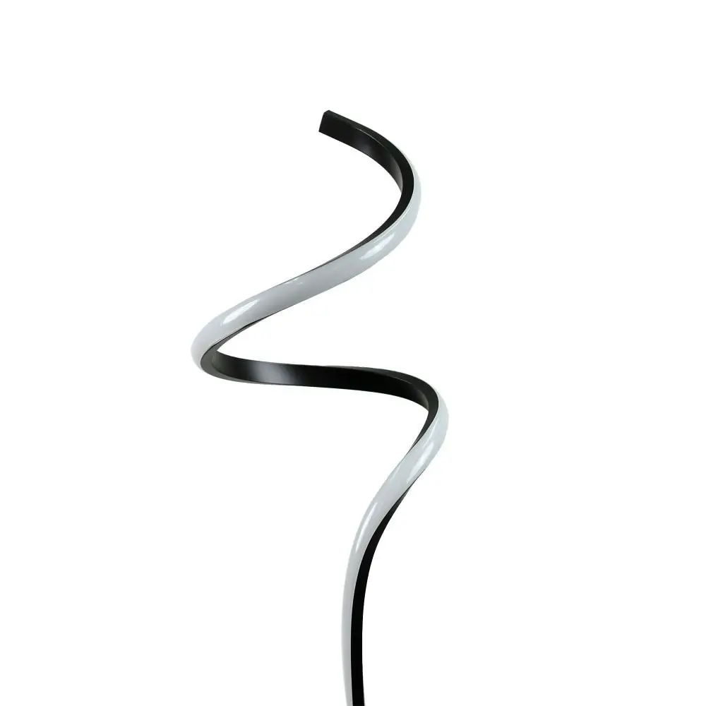 Allison LED Elegant Modern Spiral Floor Lamp Light - Black