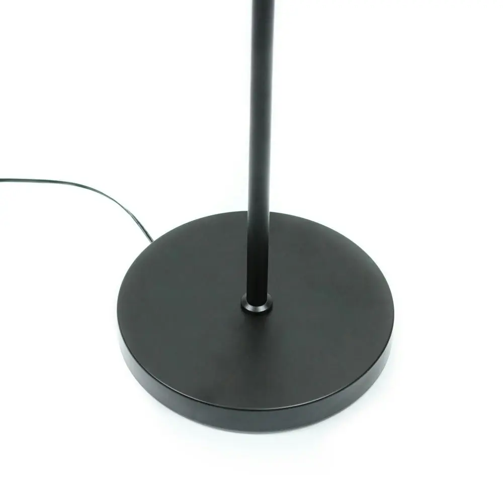 Angelina Modern Curved Spiral LED Floor Reading Lamp Light - Black