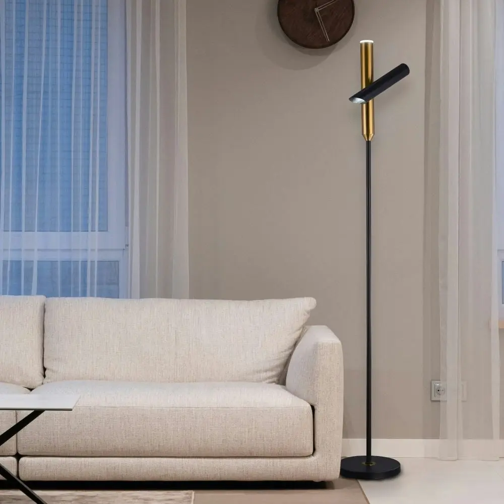 Ignito Cylindrica Minimalist LED Slender Floor Lamp Light - Black