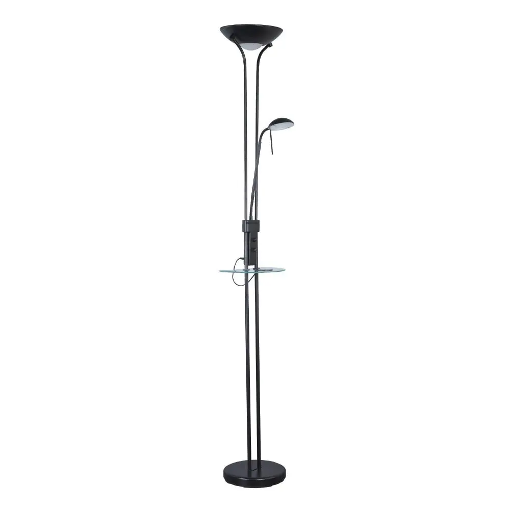 Myron USB LED Light Modern Floor Lamp Light Metal Shade - Black