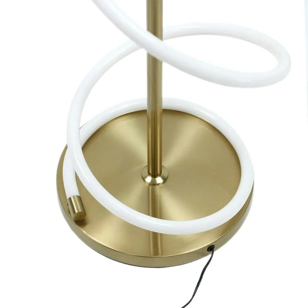 Lorraine Metal Wizard Modern Elegant LED Spiral Light Floor Lamp Light - Gold