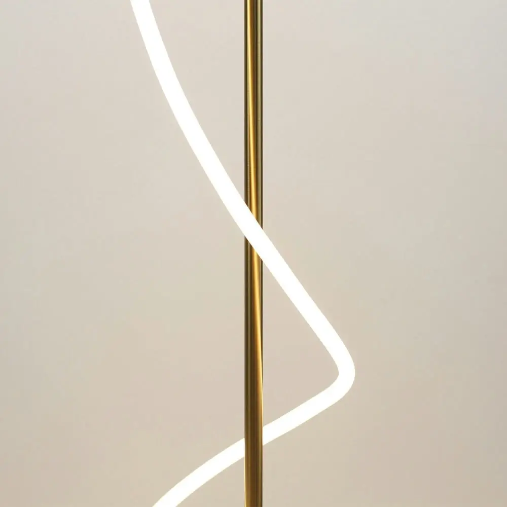 Lorraine Metal Wizard Modern Elegant LED Spiral Light Floor Lamp Light - Gold