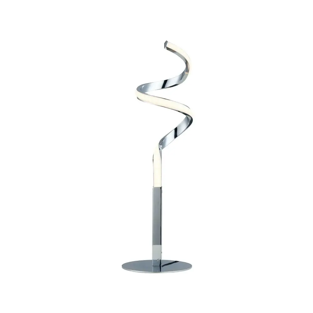 Allison LED Elegant Modern Spiral Table Lamp Light - Chrome