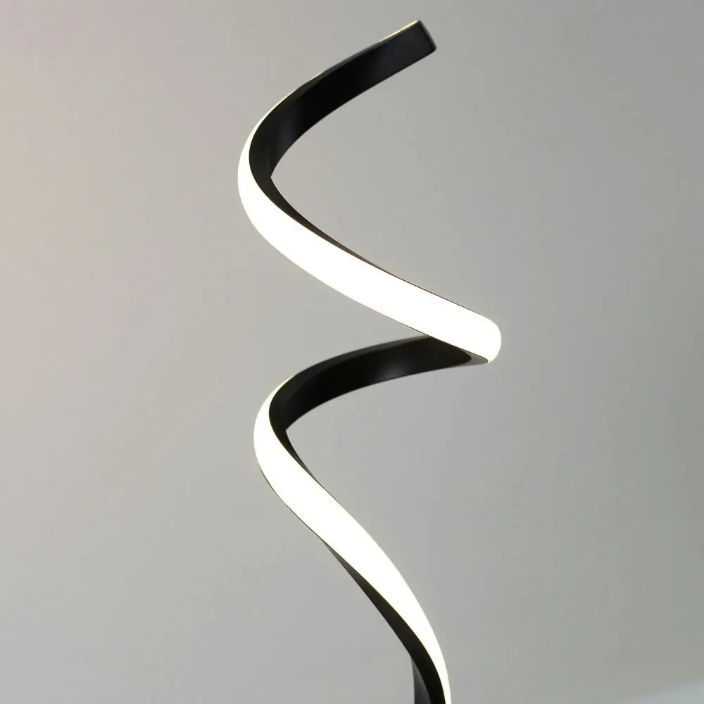 Allison LED Elegant Modern Spiral Table Lamp Light - Black