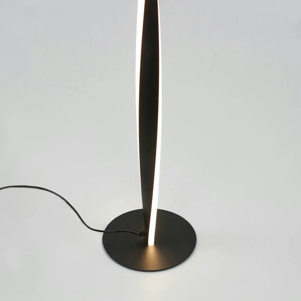 Jacqueline LED Modern Classic Twisted Floor Lamp Light - Black