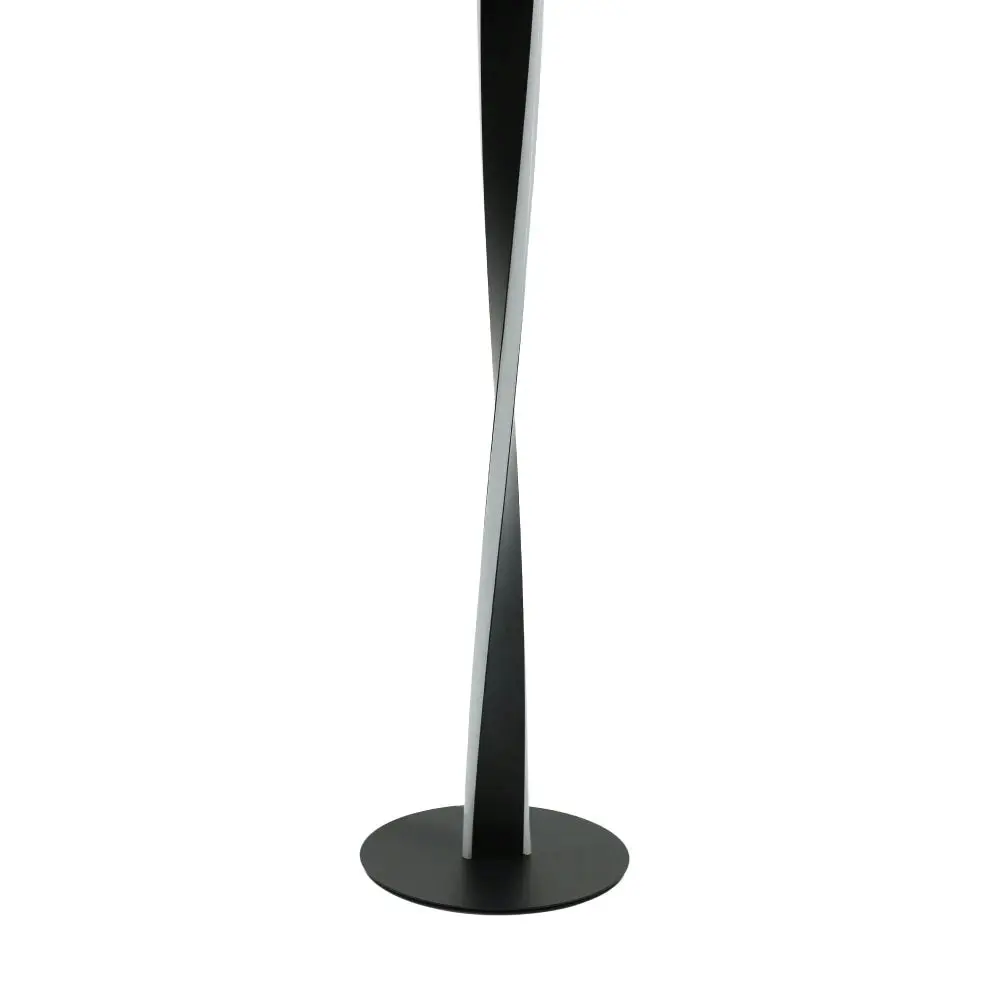 Jacqueline LED Modern Classic Twisted Floor Lamp Light - Black