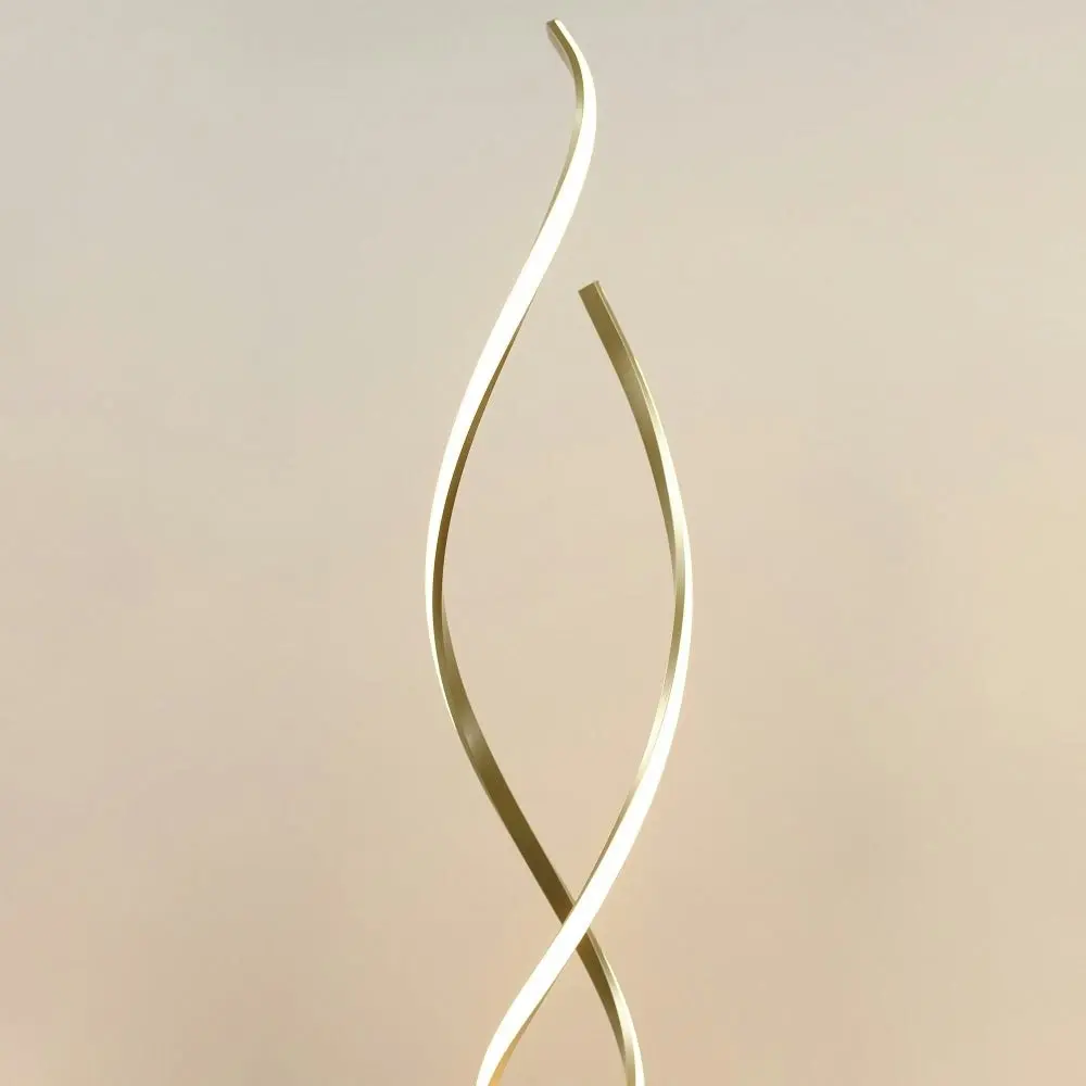 Margaret LED Modern Elegant Spiral Floor Lamp Reading Light - Gold