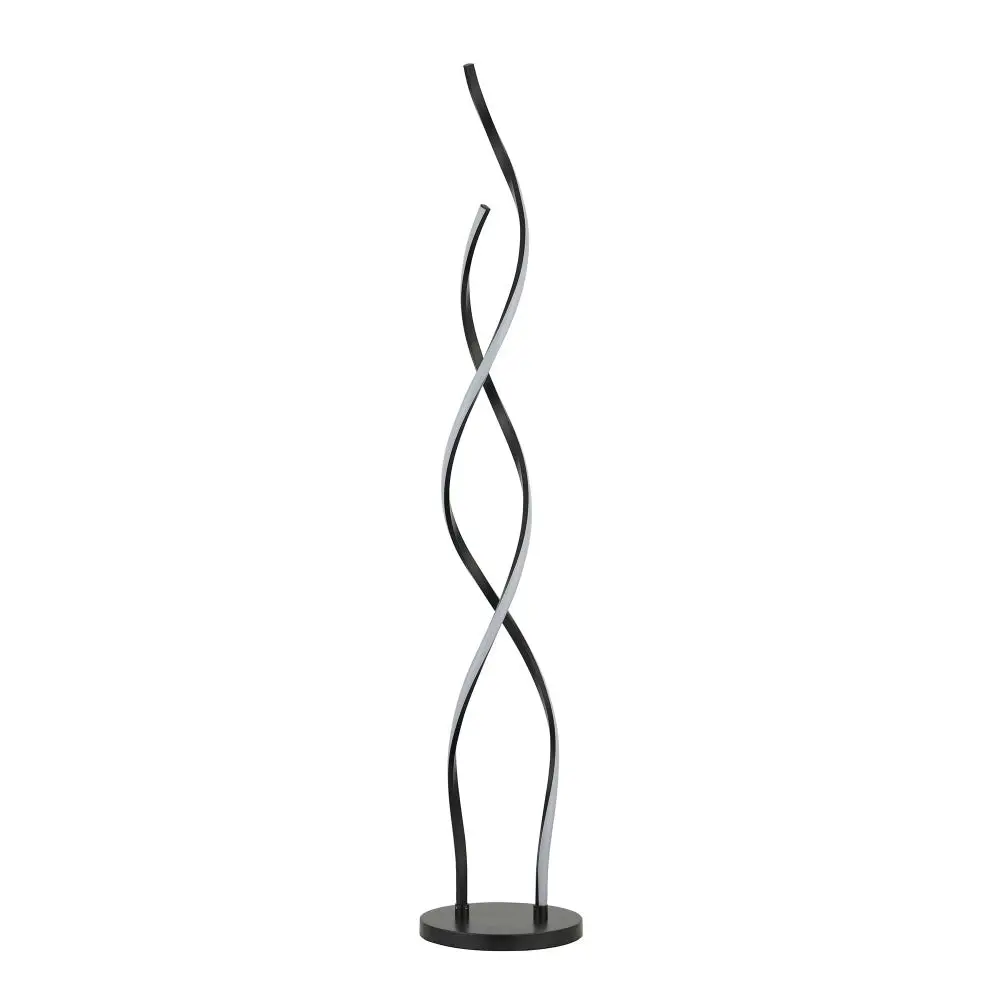 Margaret LED Modern Elegant Spiral Floor Lamp Reading Light - Black