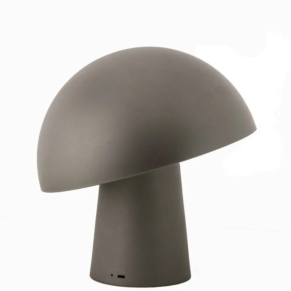 New Oriental Mario Modern Mushroom USB Rechargeable Table Desk Lamp Steel Grey