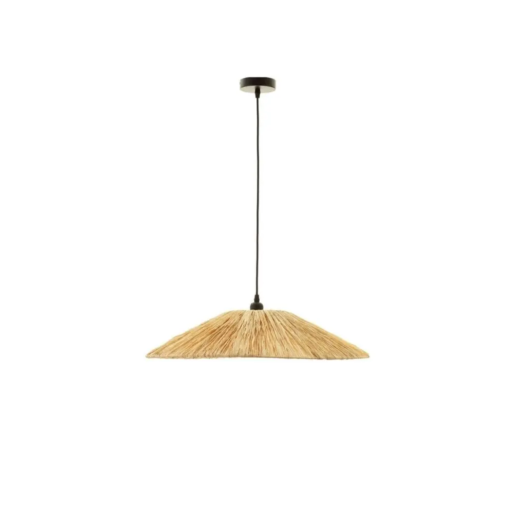 Alluria Transitional Contemporary Raffia Kitchen Pendant Light Bamboo Shade - Large