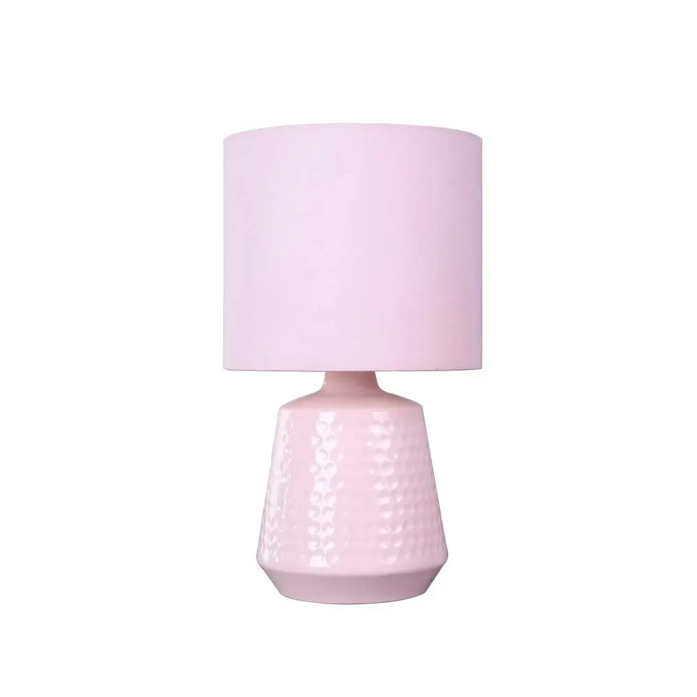 Osso Classic Touch Metal Table Lamp Light Fabric Shade - Pink